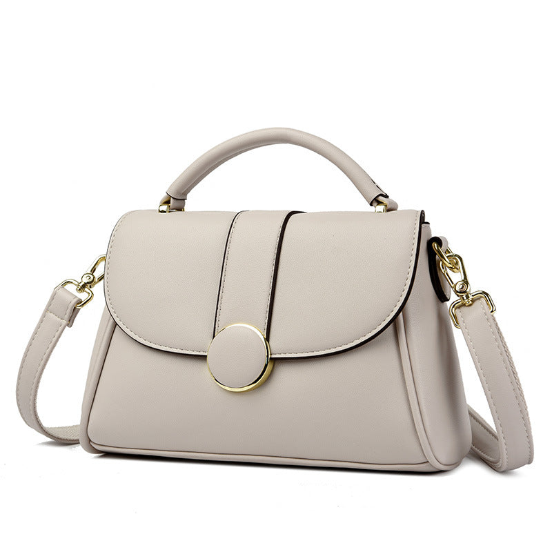 Chic black PU mini handbag with gold chain strap, stylish and portable purse, image 2 of 5.