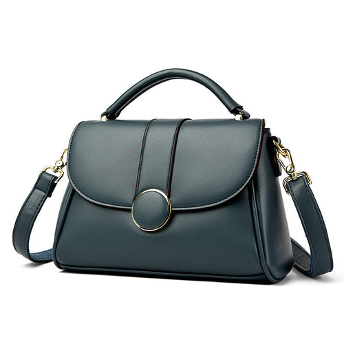 Chic PU mini handbag with gold chain, stylish and portable purse. Product image 3 of 5.