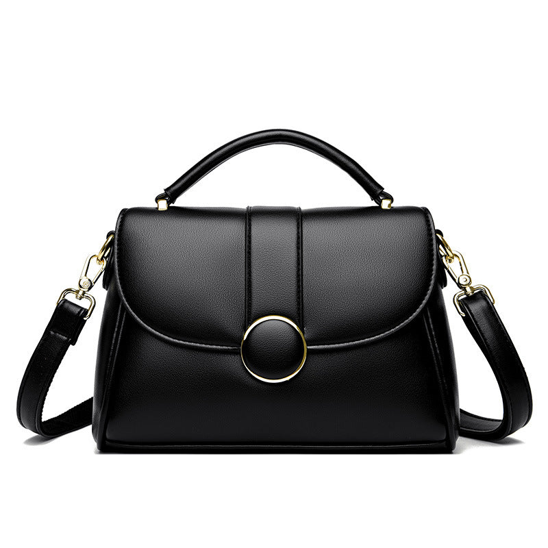 Chic PU mini handbag with chain, stylish and portable purse, image 5 of 5.